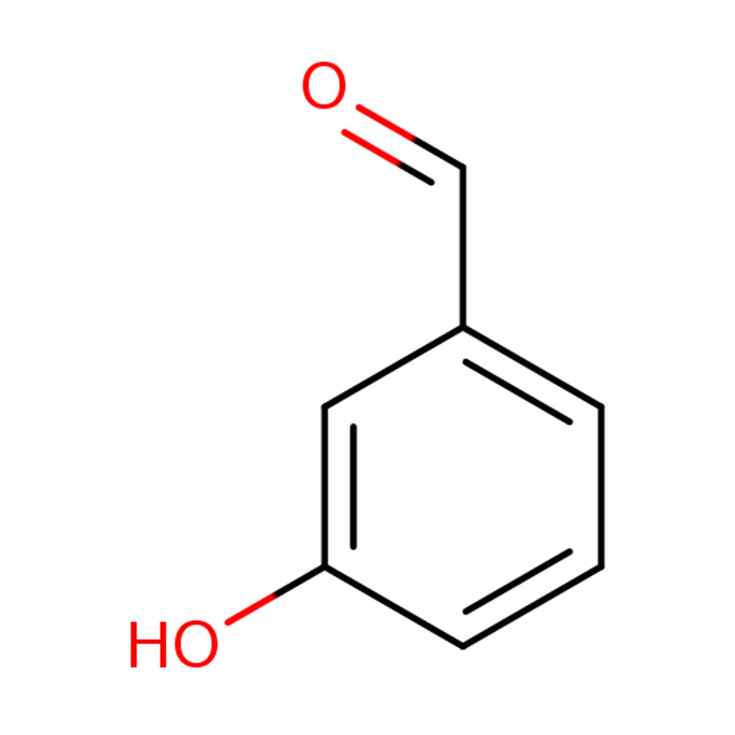 3-Hydroxybenzaldehyde의 분자구조식