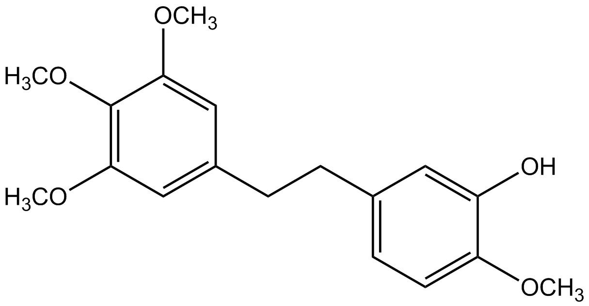 Erianin의 분자 구조식