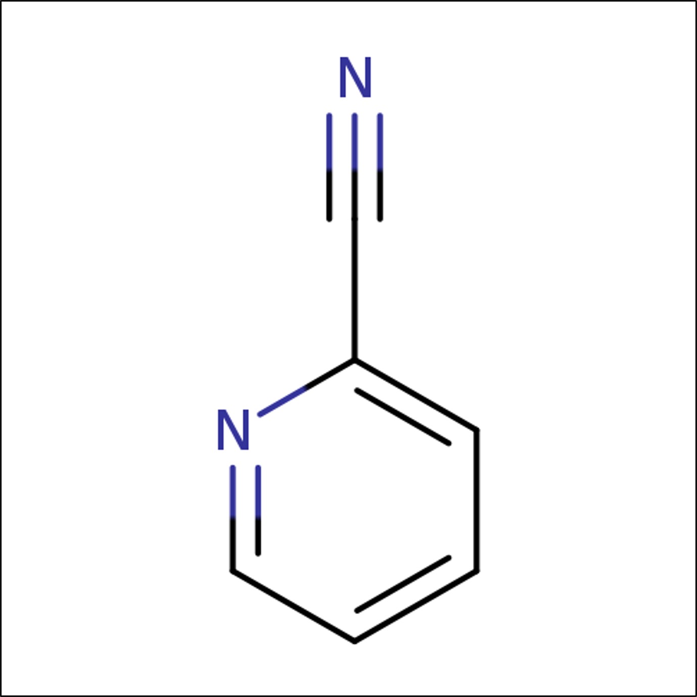 2-Cyanopyridine의 분자 구조식